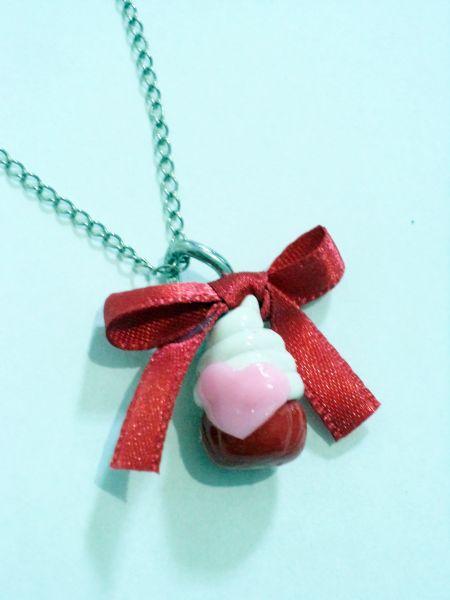 Pingentes cupcake vermelho